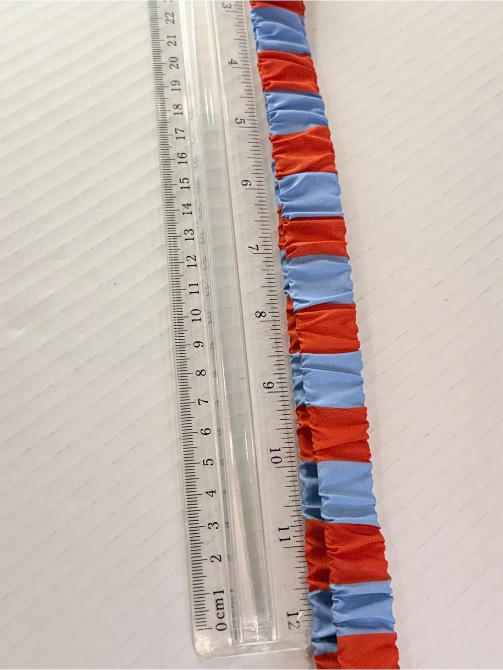 🆕 Crunchy Lanyard Red Blue Fabric Keychain ID Badge Holder Gold Clip 32”